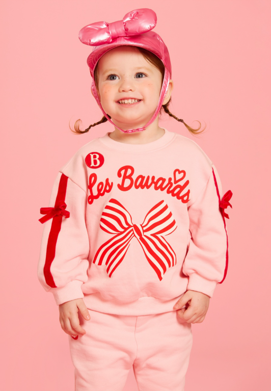 BEBE DE PINO Stripe ribbon baby sweatshirt