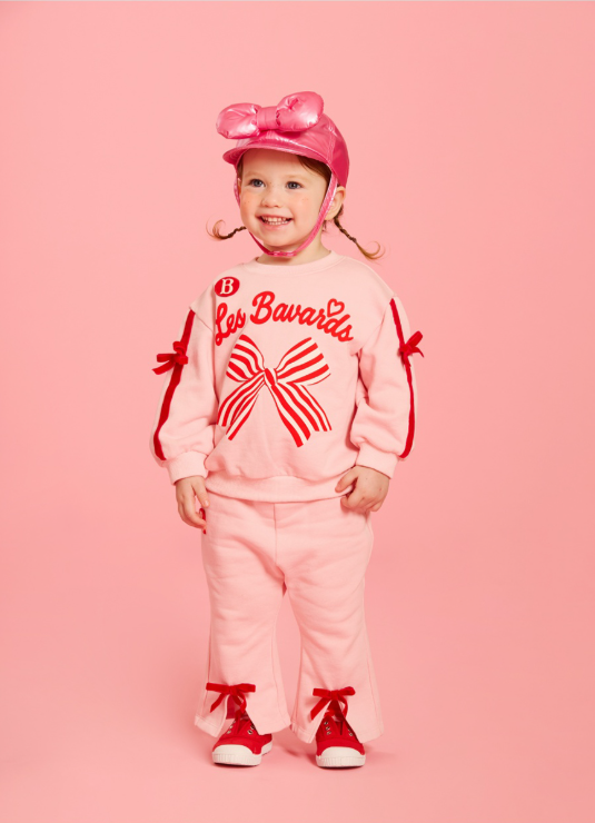 BEBE DE PINO Stripe ribbon baby sweatshirt