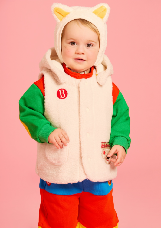 BEBE DE PINO Baby Koala Tumble Fur Hooded Vest