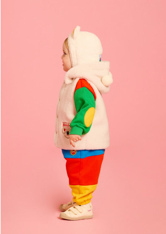BEBE DE PINO Baby Koala Tumble Fur Hooded Vest