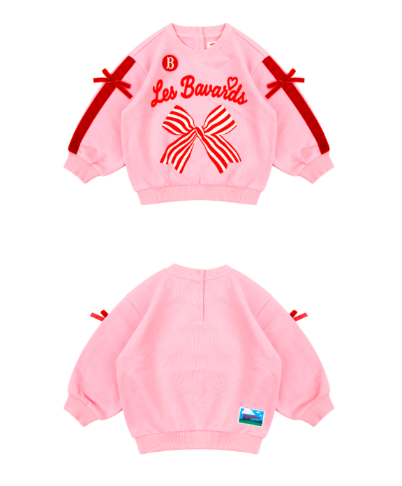 BEBE DE PINO Stripe ribbon baby sweatshirt