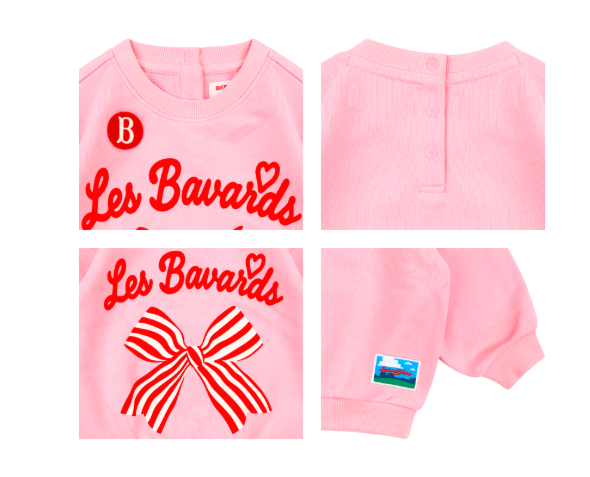 BEBE DE PINO Stripe ribbon baby sweatshirt