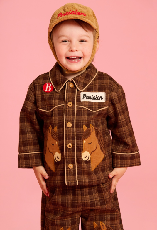 BEBE DE PINO Parisien baby corduroy ball cap