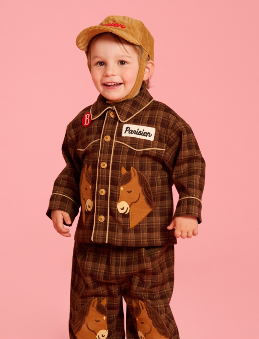 BEBE DE PINO Parisien baby corduroy ball cap