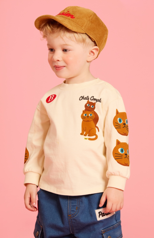 BEBE DE PINO Parisien baby corduroy ball cap