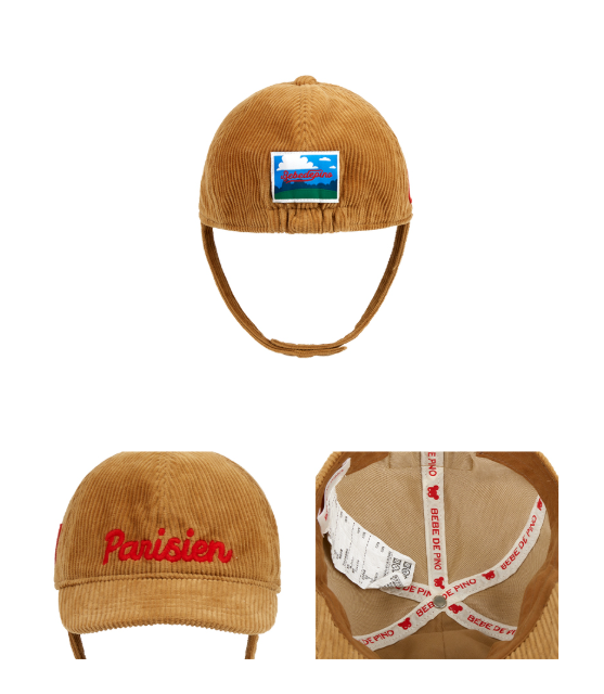 BEBE DE PINO Parisien baby corduroy ball cap