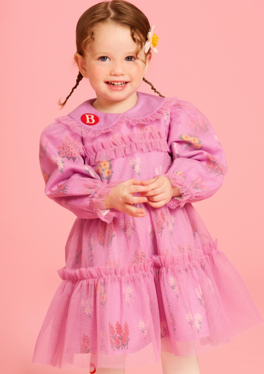 BEBE DE PINO All over flower garden baby tutu frill dress
