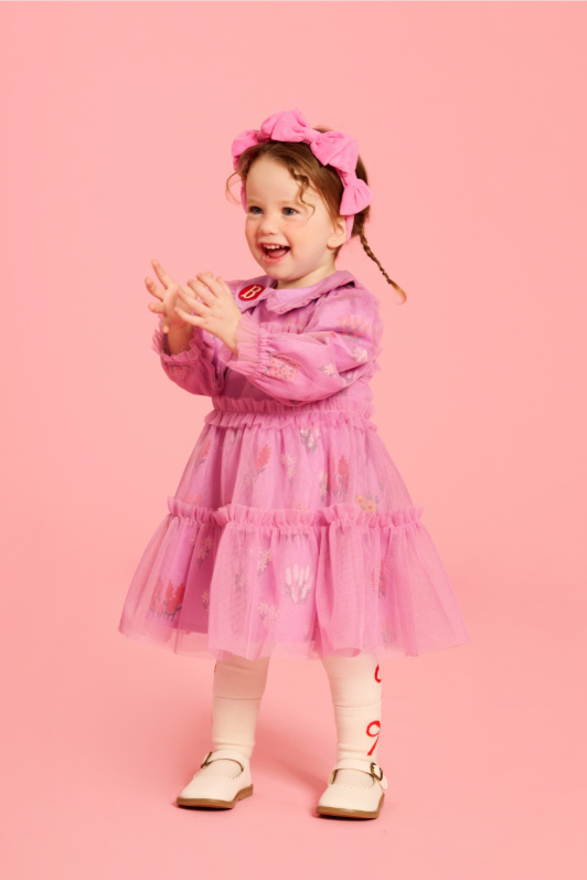 BEBE DE PINO All over flower garden baby tutu frill dress
