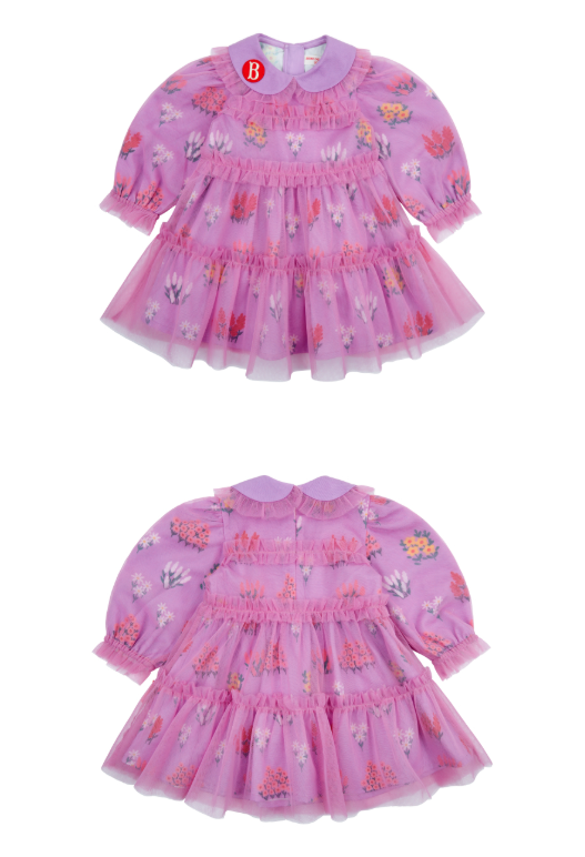 BEBE DE PINO All over flower garden baby tutu frill dress
