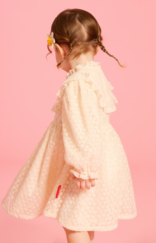 BEBE DE PINO Camellia baby lace frill dress