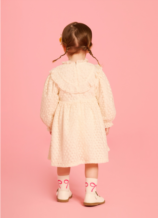 BEBE DE PINO Camellia baby lace frill dress