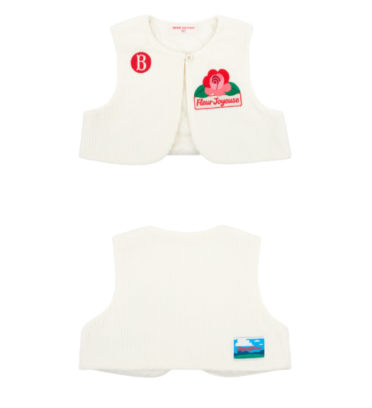 BEBE DE PINO Camellia baby check puff bodysuit set
