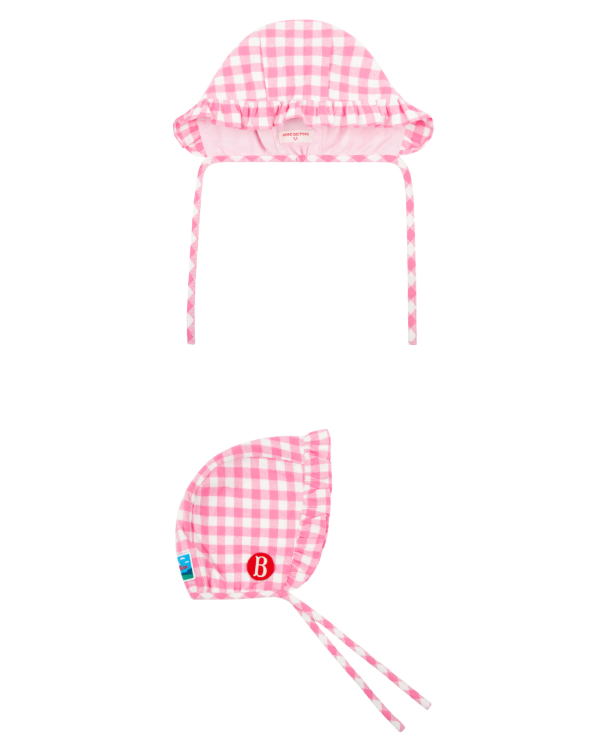 BEBE DE PINO Camellia baby check puff bodysuit set
