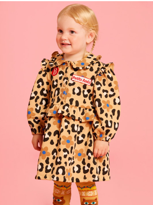 BEBE DE PINO Camellia baby check puff bodysuit set