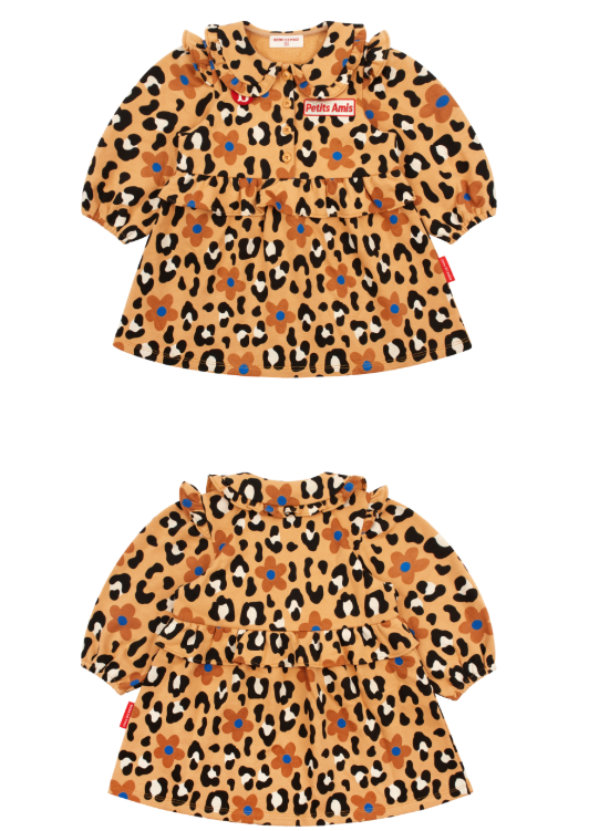BEBE DE PINO Camellia baby check puff bodysuit set