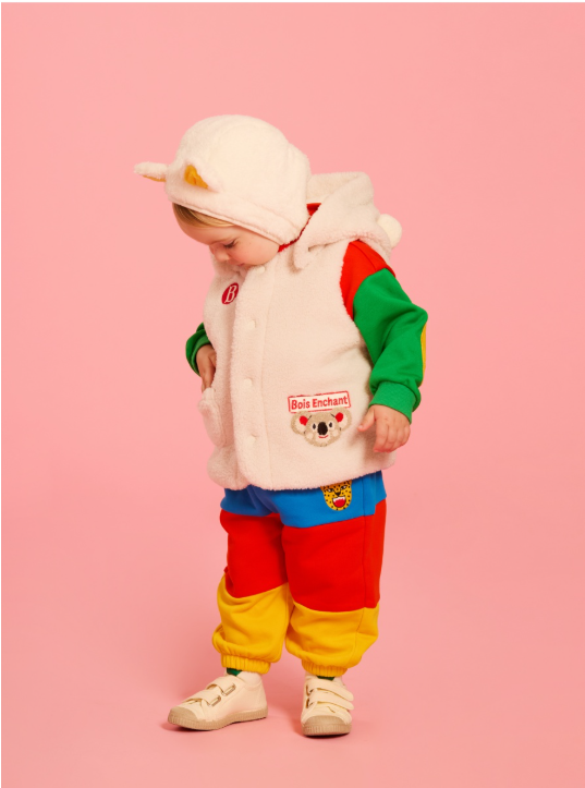 BEBE DE PINO Leopard baby color block sweatpants