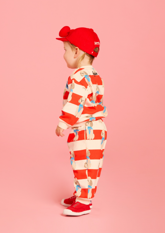 BEBE DE PINO All over poodle baby stripe sweatpants