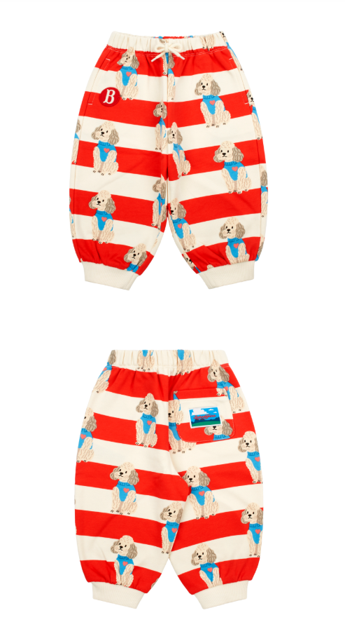 BEBE DE PINO All over poodle baby stripe sweatpants