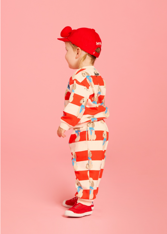 BEBE DE PINO All over poodle baby stripe sweatshirt