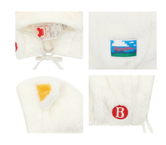 BEBE DE PINO Cat baby boa fur bonnet