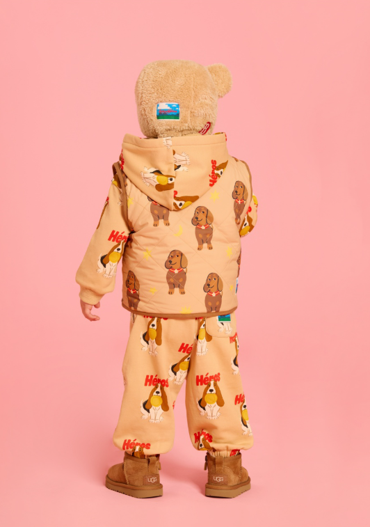 BEBE DE PINO Bear baby boa fur bonnet