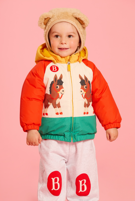 BEBE DE PINO Bear baby boa fur bonnet