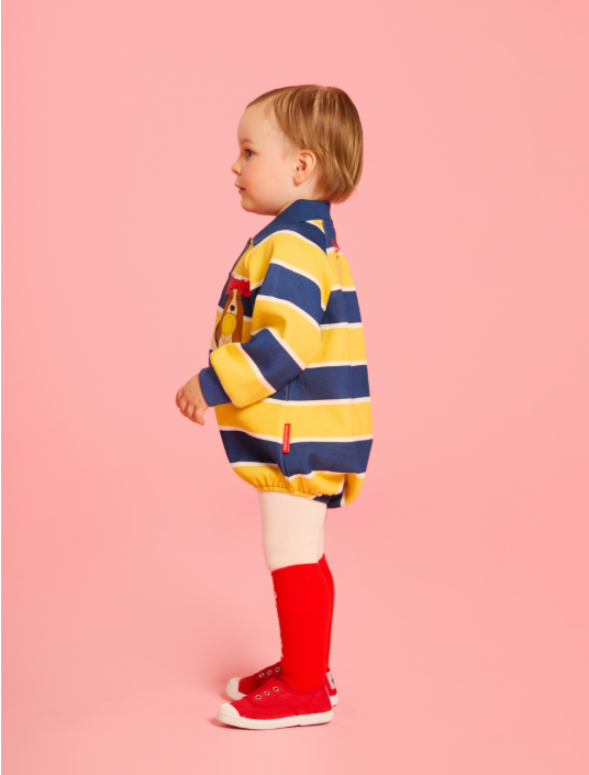 BEBE DE PINO Heros baby stripe pique collar suit