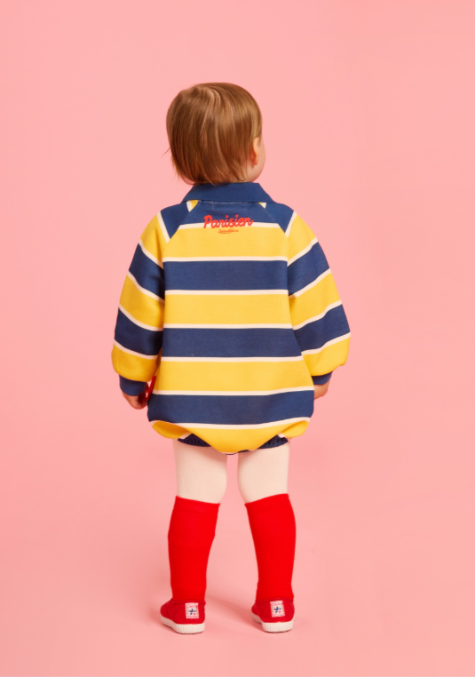 BEBE DE PINO Heros baby stripe pique collar suit