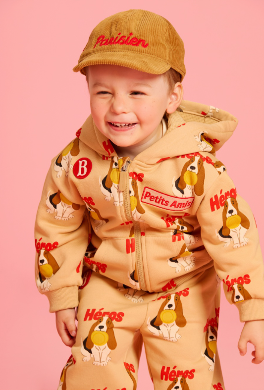 BEBE DE PINO All over heros baby hoodie zip up jacket