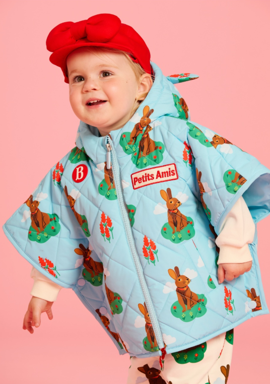 BEBE DE PINO Baby Rabbit All-Over Padded Cape
