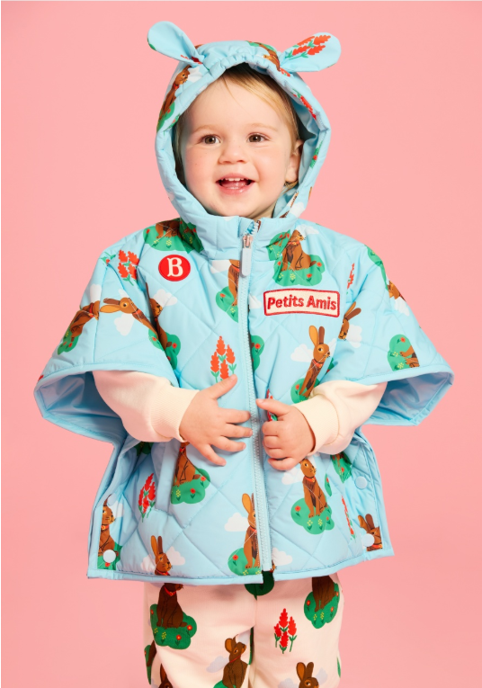 BEBE DE PINO Baby Rabbit All-Over Padded Cape