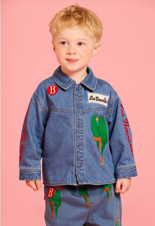 BEBE DE PINO Parrot baby denim pants