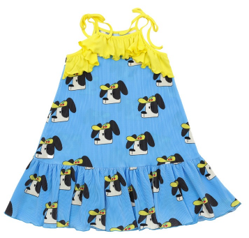 BEBEBEBE 2024 SUMMER Cap puppy pleats sleeveless dress