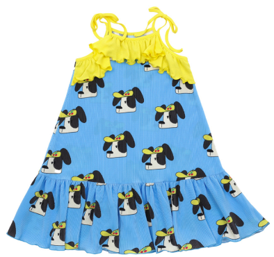 BEBEBEBE 2024 SUMMER Cap puppy pleats sleeveless dress