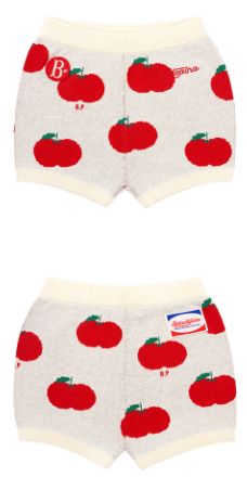 BEBE DE PINO All over pomme baby sweater shorts