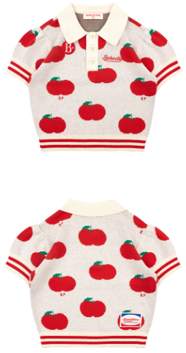 BEBE DE PINO All over pomme baby sweater short sleeve top