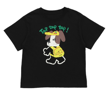 BEBEBEBE 2024 SUMMER Cap puppy t-shirt