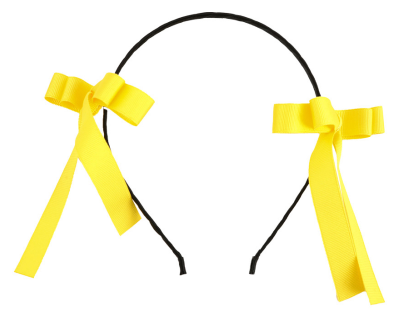 BEBEBEBE 2024 PRE-SUMMER  Two side ribbon hairband (Yellow)