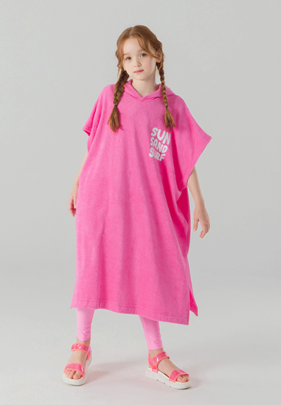 I LOVE J sun sand hooded beach cover-up