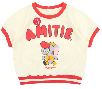 BEBE DE PINO Amitie baby raglan short sleeve sweatshirt