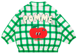 BEBE DE PINO Pomme baby check bomber jacket