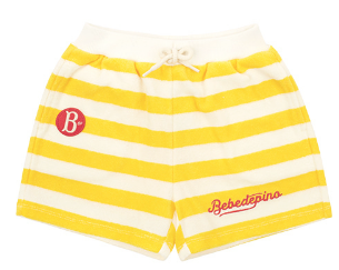 BEBE DE PINO Pomme baby yellow stripe shorts