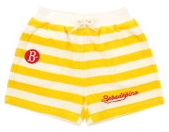 BEBE DE PINO Pomme baby yellow stripe shorts