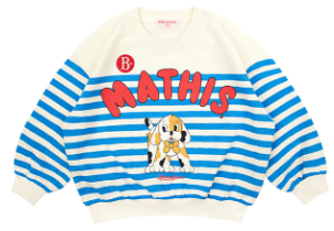 BEBE DE PINO Mathis loose fit stripe sweatshirt