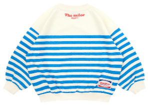 BEBE DE PINO Mathis loose fit stripe sweatshirt