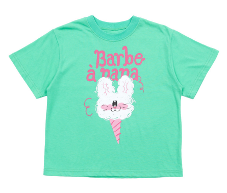 BEBEBEBE 2024 PRE-SUMMER  Rabbit cotton candy t-shirt