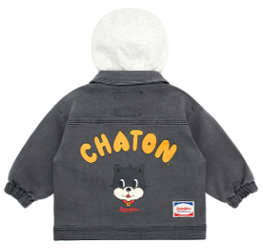 BEBE DE PINO Chaton baby hood denim jacket