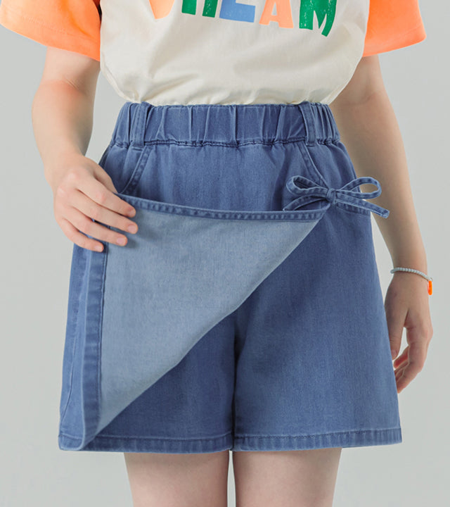 I LOVE J earth denim wrap skirt pants