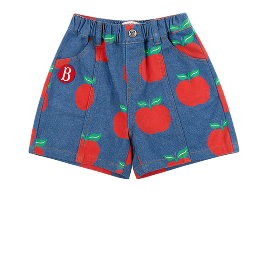 BEBE DE PINO All over apple baby denimshort pants
