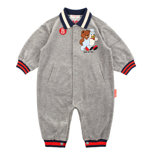 BEBE DE PINO Teen friends baby velour yoko overall